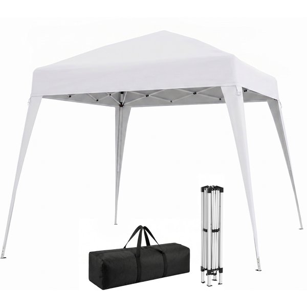 Outsunny Tonnelle Barnum De Jardin Pop-Up Pliant 3L X 3L X 2,4H M Acier Polyester ImperméAbilisé Anti Uv Avec Sac De Transport Blanc-image