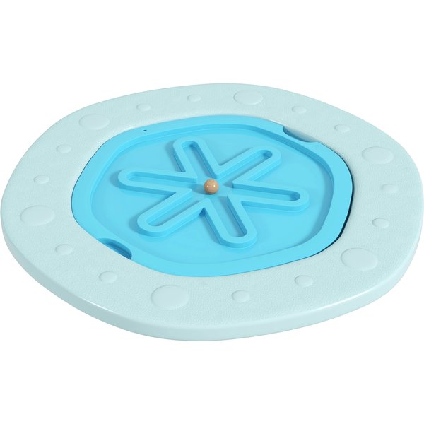 ZONEKIZ Balance Board, 2-in-1 Wobble and Stability Trainer for Kids, with Play Ball, Blue Aosom UK