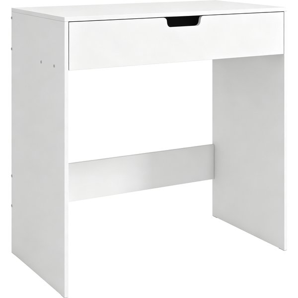 Homcom Coiffeuse Avec Tiroir, Table De Maquillage Moderne Moderne, Pour Chambre à Coucher, 75 X 40 X 75 Cm, Blanc-image