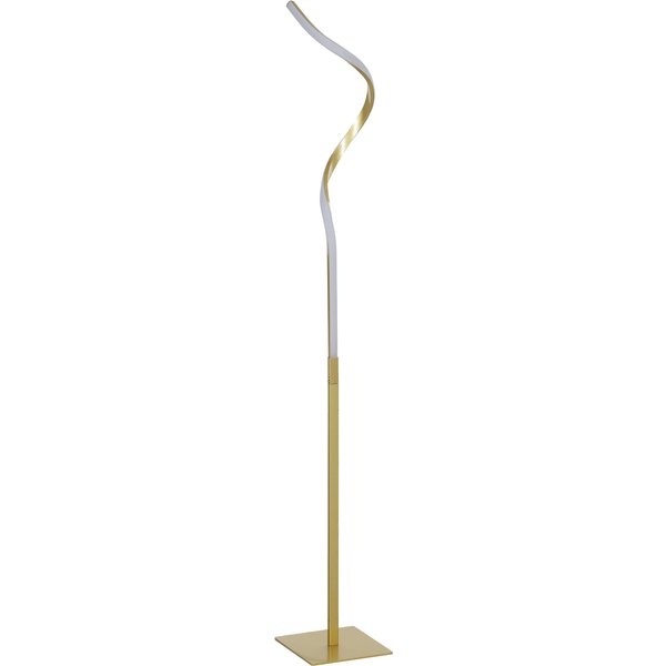 HOMCOM LED Floor Lamp with 3 Adjustable Brightness, Modern Standing Lamp with Foot Switch for Bedroom, Living Room, Gold Tone