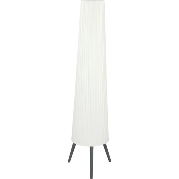 HOMCOM Dimmable Tripod Floor Lamp with Foot Switch, Nordic Standing Lamp with Fabric Shade, 153cm, White