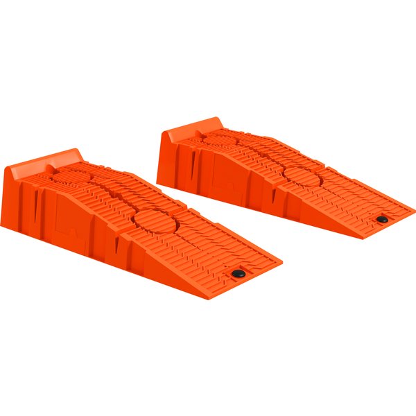 DURHAND 1 Pair Heavy Duty 5 Ton Plastic Garage Workshop Car Service Ramps Lifting Automotive Vehicle Portable, Orange | Aosom Ireland