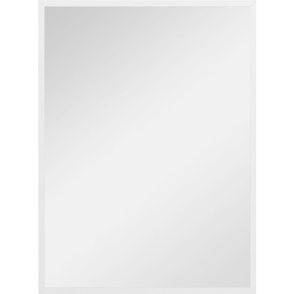 HOMCOM Wandspiegel 60 x 80 cm Rechteckig Spiegel Dekorativer Hängespiegel Badezimmerspiegel für Schlafzimmer Badezimmer Wohnzimmer Flur Weiß Aosom