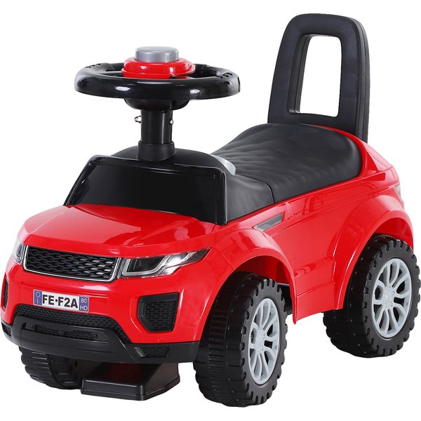 Homcom Porteur Enfants Voiture 12-36 Mois Muni De 2 ButéEs Anti-Bascule Pour Un Apprentissage 62L X 28L X 41,5H Cm Rouge Aosom France-image