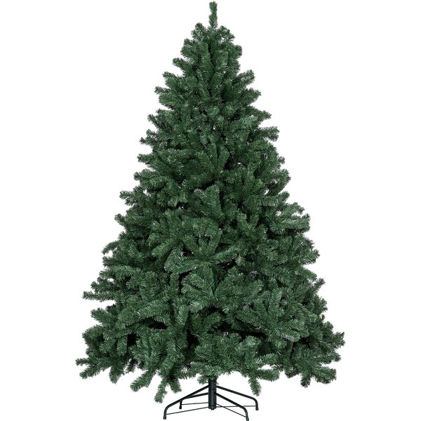 Homcom Sapin De NoëL Artificiel 210 Cm Arbre De NoëL Avec Support En MéTal Pliable, 1674 Branches, DéCoration De NoëL RéAliste-image