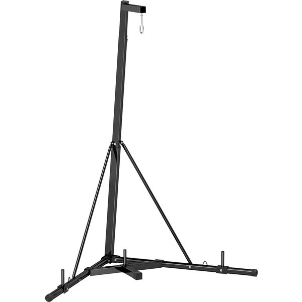 Sportnow Support De Sac De Frappe Sur Pieds Pliable RéGlable En Hauteur Avec Base LestéE Charge Max. 60 Kg Acier Noir-image