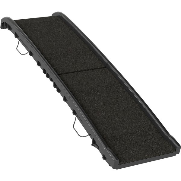 Pawhut Rampe Pliable Pour Chiens, Escalier Pour Chien En Pp Avec Pente Douce Et Surface AntidéRapante, 155X38,5X15,5Cm, Noir-image