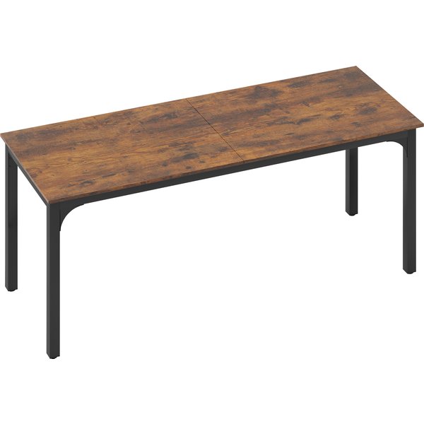 HOMCOM Schreibtisch Computertisch Bürotisch mit Industrie-Design, Stahlgestell für Arbeitszimmer Schlafzimmer Home Office, 200 x 60 x 75 cm Rustikal Braun Aosom