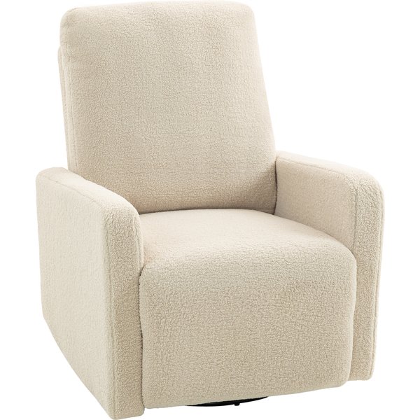 Homcom Fauteuil Inclinable, Fauteuil De Relaxation Avec Repose-Pieds, Pivotant à 360° Et Basculant, 76 X 94 X 100 Cm, Beige-image