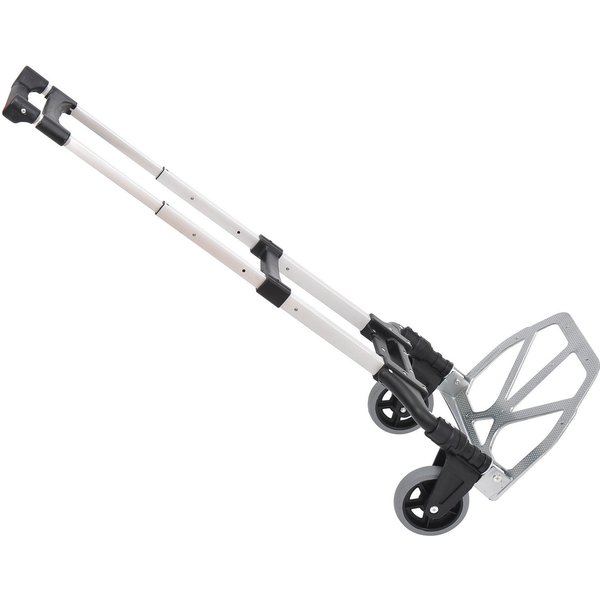 HOMCOM Aluminium Folding Hand Truck Trolley, Heavy Duty Foldable Sack Cart with Adjustable Telescoping Handle, 70KG Load Capacity| Aosom Ireland