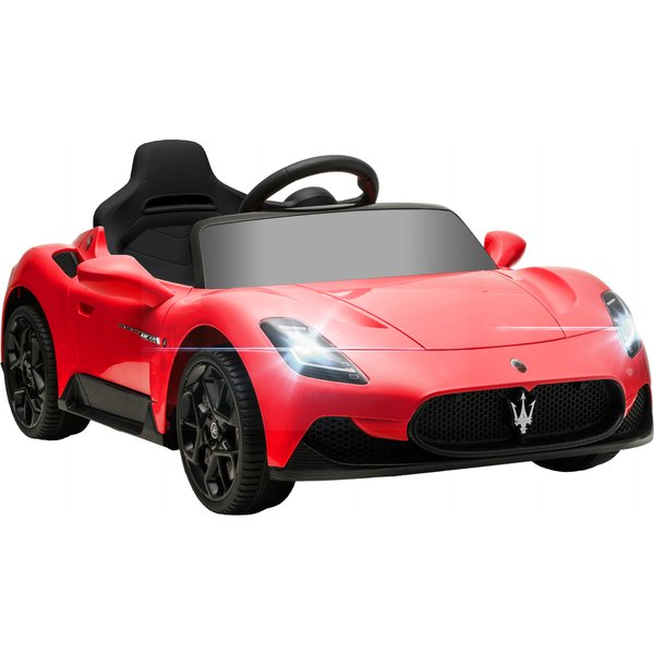 Aiyaplay Voiture éLectrique Pour Enfants Sous Licence Maserati MC20 12V, TéLéCommande, Led, Musique Et Klaxon, 3 à 6 Ans, Rouge-image