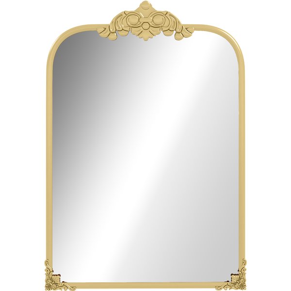 HOMCOM Wall Mirror, Decorative Baroque Mirror with Metal Frame, for Bedroom and Living Room, 60 x 87 cm, Gold Tone
