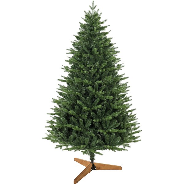 Homcom Sapin De NoëL Artificiel 180 Cm, Arbre De NoëL Avec 889 Pointes De Branches ArticuléEs RéAlistes, Support En Bois, Vert-image
