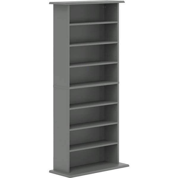 HOMCOM 360 CD/185 DVD/185 Blu-ray Storage Unit - Grey