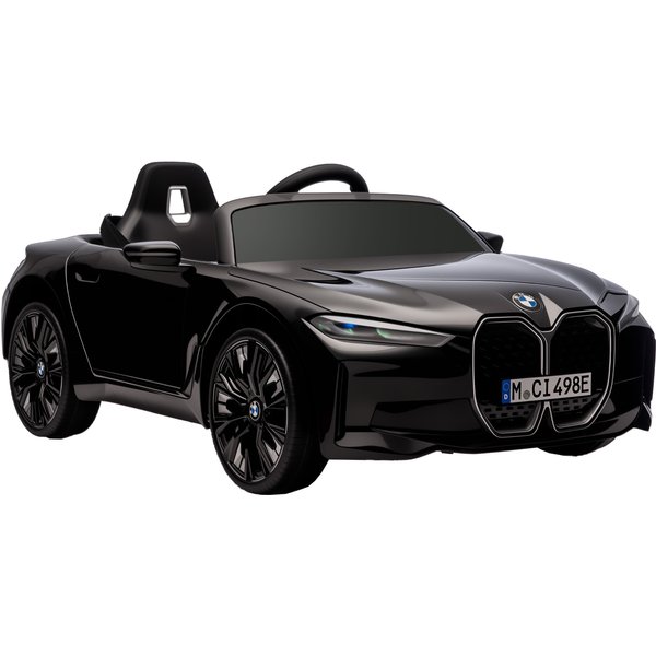 HOMCOM BMW i4 Licensed 12V Kids Electric Ride-On Car, with Remote Control, Portable Battery, Music, Horn, Headlights - Black | Aosom Ireland