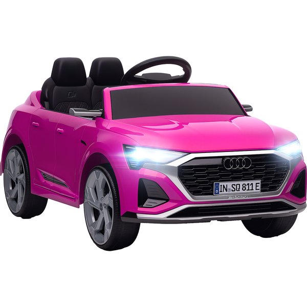 AIYAPLAY Audi Q8 e-tron Sportback Licensed 12V Ride on Car w/ Remote, 4 Spring Suspension Wheels, Headlights, Music, Horn - Pink
