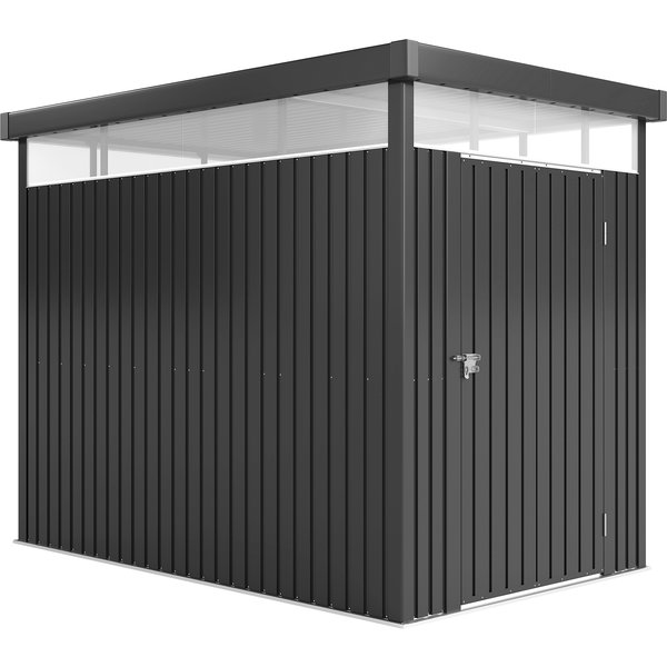 Outsunny 5.3 x 8.5ft Galvanised Steel Garden Shed, Metal Shed with Roof Windows, Leakage Holes and Lockable Wide Door for Outdoor Patio Tool Storage | Aosom Ireland