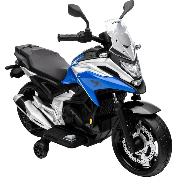 AIYAPLAY Licensed Honda 12V Kids Electric Motorbike with Training Wheels, Soft Start, Headlights, Music for 3-6 Years, Blue | Aosom Ireland