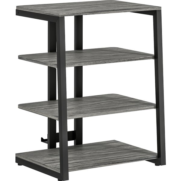 HOMCOM HiFi Stand, with Four Storage Shelves - Dark Grey | Aosom Ireland