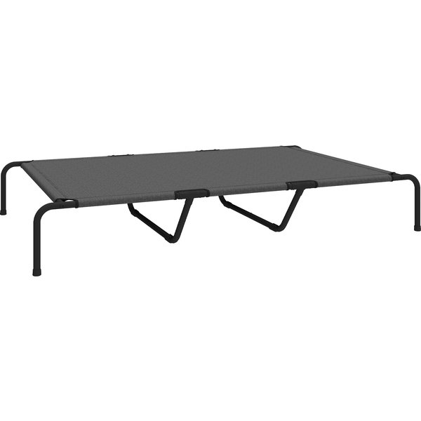 PawHut Hundeliege Outdoor, Erhöhtes Hundebett für große Hunde, Kühlendes Haustierliege mit Waschbares Mesh Stahlrahmen, Haustierbett für Draußen Camping, 152 x 94 x 23 cm, Grau Aosom