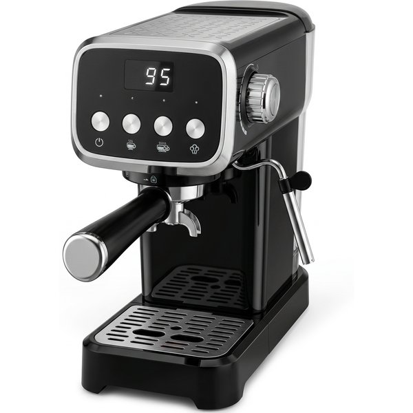 HOMCOM Espresso Machine, 20-Bar Cappuccino Coffee Maker with Frother Wand, 1.2 L Water Tank, Black | Aosom Ireland