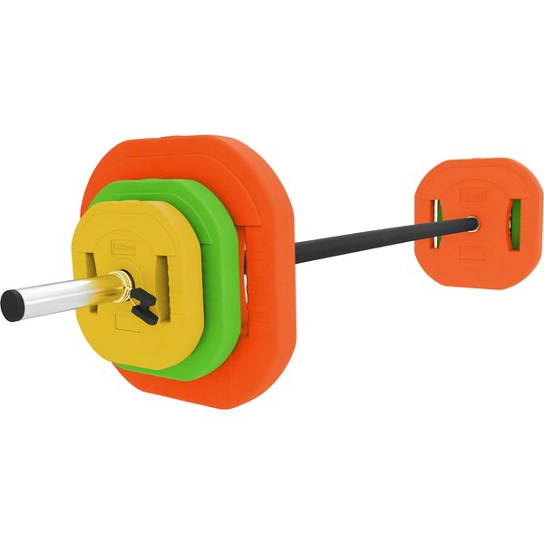 Sportnow Set D'haltèRes RéGlables Avec Barre En Acier De 140 Cm 6 Disques 5 Kg 2,5 Kg 1,5 Kg 2 Clips Pour Domicile Salle De Sport-image