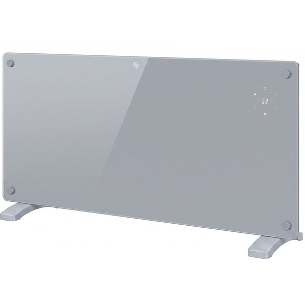 HOMCOM 2000W Smart Panel Heater Wall Mounted & Freestanding, Electric Heater with Weekly Timer, Open Window & Anti-Frost, Grey | Aosom Ireland