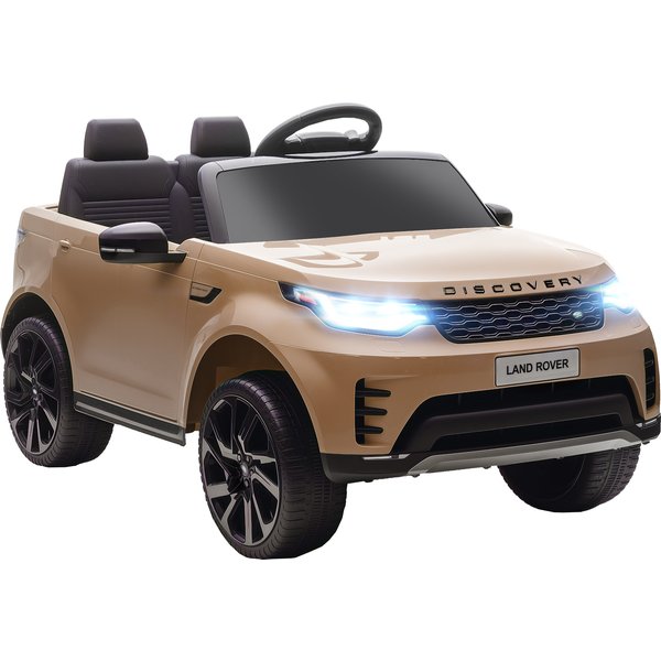 AIYAPLAY Land Rover Discovery Licensed 12V Kids Electric Car with Remote, 4 Wheel Suspension, Slow Start, Lights, Music, Khaki | Aosom Ireland