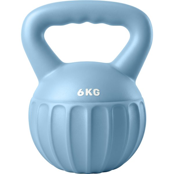 SPORTNOW Kettlebell for Strength Training Kettle Bell with Non-Slip Handle 6 kg Blue