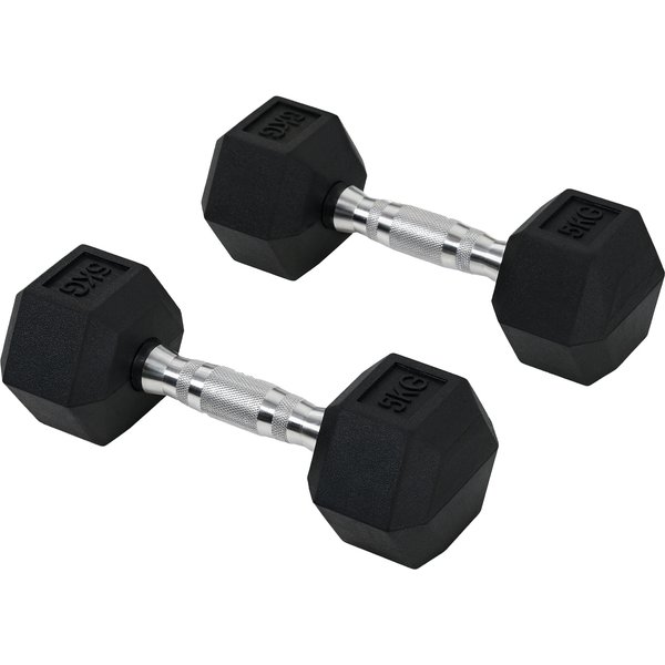 Homcom Ensemble D'haltèRes Courtes Total 10 Kg - EntraîNement Musculaire & HaltéRophilie - Acier Caoutchouc Noir-image
