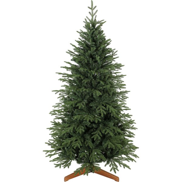 HOMCOM 180 cm Artificial Christmas Tree Full Hinged Xmas Tree Solid Pine Wood Stand, Green | Aosom Ireland