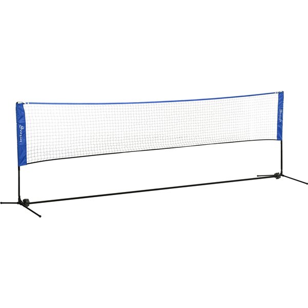 SPORTNOW 4m Badminton Net, Height Adjustable Outdoor Sports Net, with Carry Bag, for Tennis, Pickleball, Volleyball, Blue