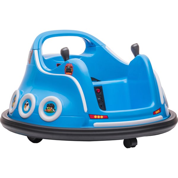 AIYAPLAY Angry Bird Licensed Waltzer Car, 12V Kids Bumper Car w/ Joysticks, Remote, Music LED Lights, Blue | Aosom Ireland
