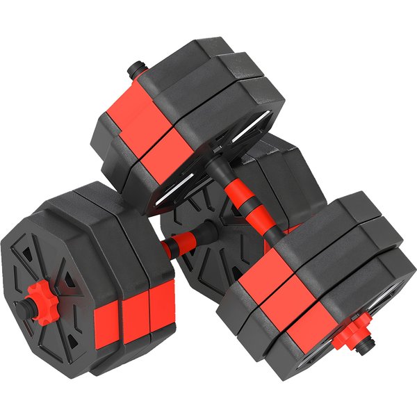 SPORTNOW 6-in-1 Hantelset Kurzhantel Set Kurzhanteln Langhanteln verstellbar 30 KG Hanteln Set Dumbbell mit Verbindungsrohr Sternverschlüsse Kurzhantelset für Krafttraining Zuhause Aosom