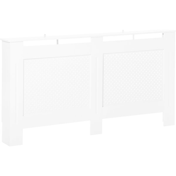 HOMCOM Heizkörperverkleidung Heizkörperabdeckung MDF Weiß 1515 x 19 x 82 cm für stilvolle Raumgestaltung Aosom.de
