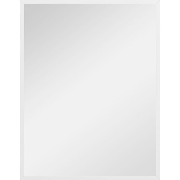 HOMCOM Wandspiegel 70 x 90 cm Rechteckig Spiegel Dekorativer Hängespiegel Badezimmerspiegel für Schlafzimmer Badezimmer Wohnzimmer Flur Weiß Aosom