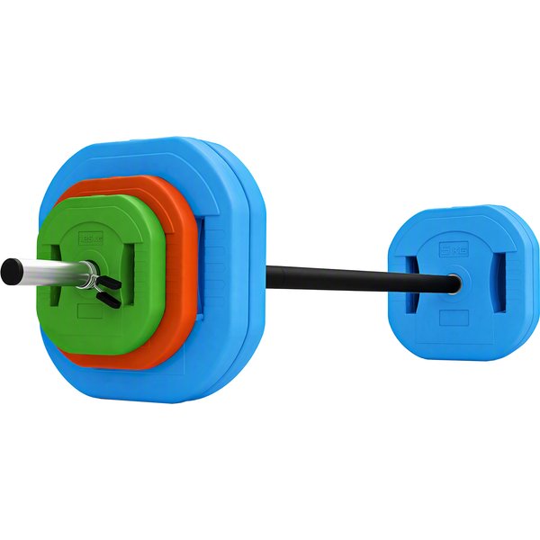 Sportnow Set D'haltèRes RéGlables Avec Barre En Acier De 140 Cm 8 Disques 5 Kg 2,5 Kg 1,5 Kg 2 Clips Pour Maison Et Salle De Sport-image