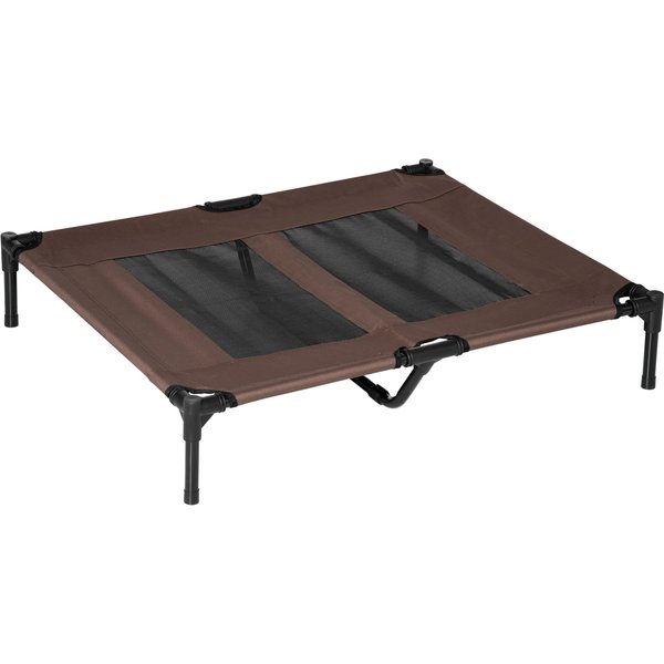PawHut Hundeliege Outdoor Hundebett & Hundesofa 92x76x18cm in Kaffee-Braun für komfortablen Schlafplatz im Freien Aosom.de