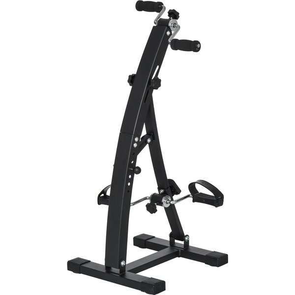 HOMCOM Heimtrainer Bewegungstrainer Pedaltrainer für Senioren aus Stahl in Schwarz 41x50x96cm für Fitness & Rehabilitation Aosom.de