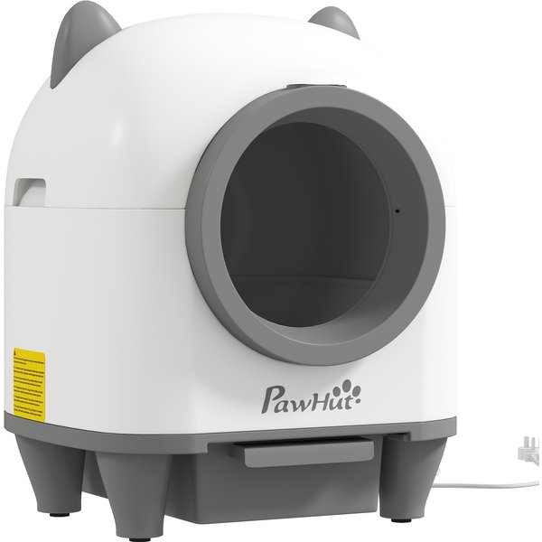 PawHut Selbstreinigende Katzentoilette mit App-Steuerung 80 L Geruchsbeseitigung, Automatische Elektrisches Katzenklo mit Müllbeutel hygienisch Cat Litter Box Katzentoilette für Mehrere Katzen Aosom