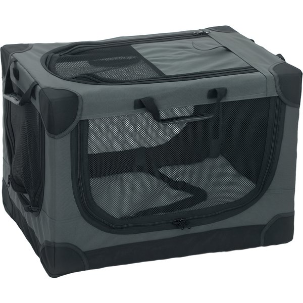 PawHut Hundebox faltbar Hundetransportbox mit Kissen abnehmbarem waschbarem Bezug atmungsaktiv Transportbox aus 600D Oxford-Gewebe Hundetasche für Katzen & Hunde bis 22kg für Reise & Auto Armeegrün Aosom