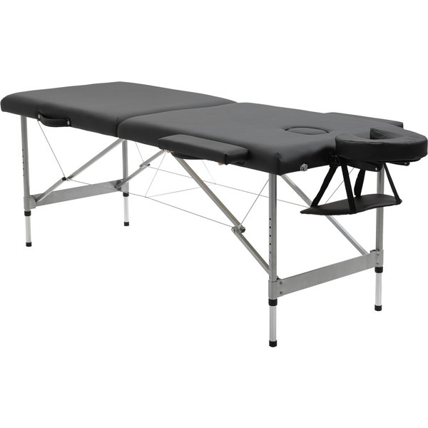 HOMCOM Massageliege klappbar Professioneller 7-Zonen Massagetisch, höhenverstellbar, belastbar bis 130kg, ideal für Spa & Salon, Schwarz Aosom