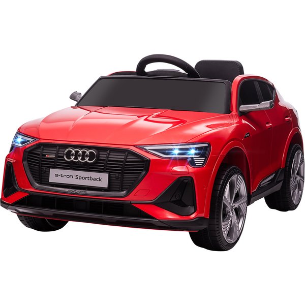 HOMCOM Elektroauto Kinderfahrzeug mit Fernbedienung, Sicherheitsgurt, Musik, für 3-5 Jahre, 3-5 km/h, rot Aosom.de