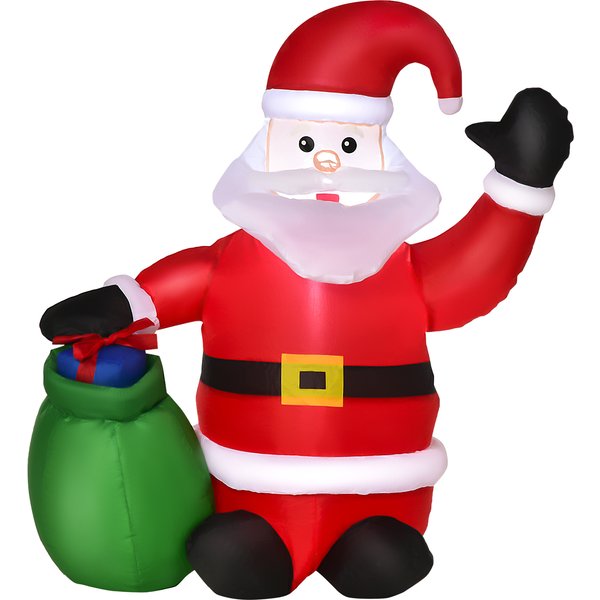 HOMCOM Inflatable Blow up Christmas Santa Claus 120cm LED Lighted Yard | Aosom Ireland