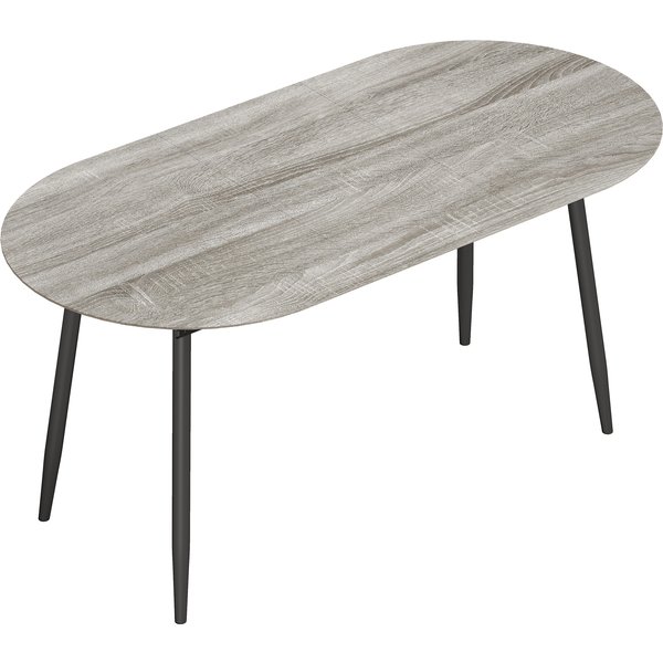HOMCOM Esstisch Ausziehbar oval 120-160 cm, Erweiterbarer Küchentisch für 4-6 Personen, Esszimmertisch mit Metallgestell, Moderner Ausziehtisch für Esszimmer Küche Wohnzimmer, Grau Aosom