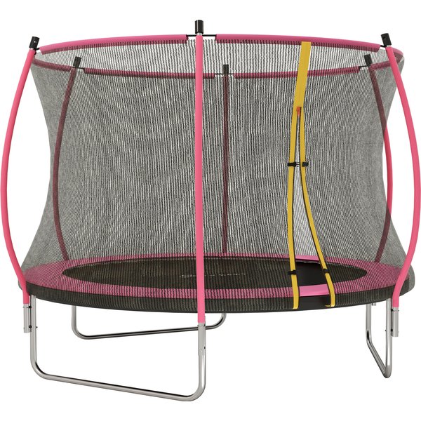SPORTNOW 10ft Outdoor Trampoline with Enclosure Net, Spring Cover, Pink