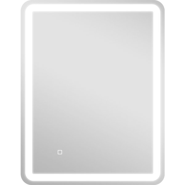 Homcom Miroir De Salle De Bain 60 X 80 Cm, Miroir Led Mural Avec 3 Couleurs LumièRe, Dimmable, MéMoire, Anti-BuéE, Argent-image