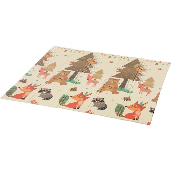 Aiyaplay Tapis De Jeu Pour Enfant Bebe, Tapis D'éVeil BéBé Pliable éPais RéVersible En Mousse, 196 X 176 X 1,5 Cm, Multicolore-image