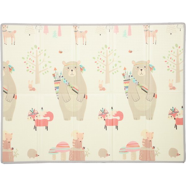 Aiyaplay Tapis De Jeu Pour BéBé Pliable Et RéVersible, Tapis De Sol En Mousse éPais, 195 X 146,5 X 1,5 Cm, Multicolore-image