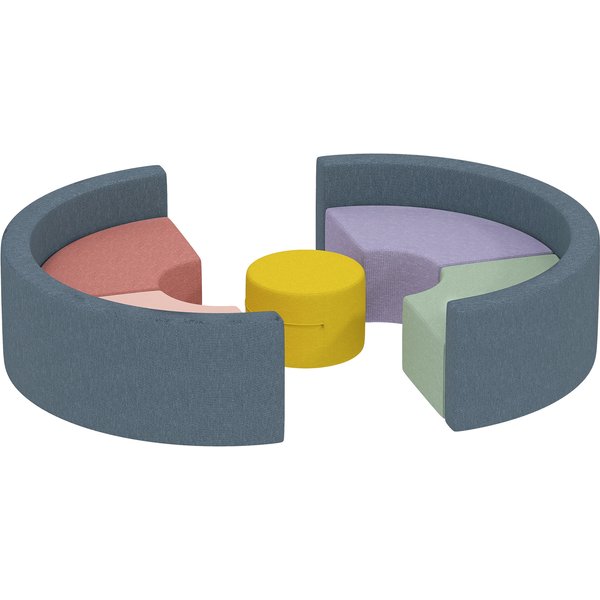 AIYAPLAY Schaumstoff Bausteine 7er-Set Kinder Softbausteine Riesenbausteine mit Cord-Optik Kletterblöcke Großbausteine Bauklötze Bunt Aosom